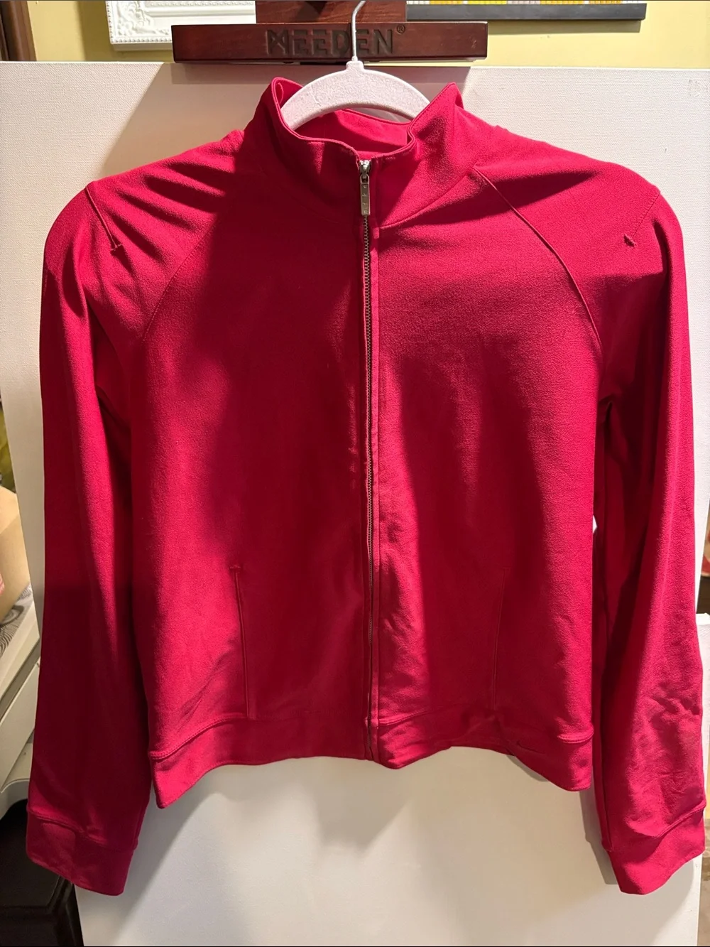 Nike Women's Bright Pink Full-Zip Bomber Jacket